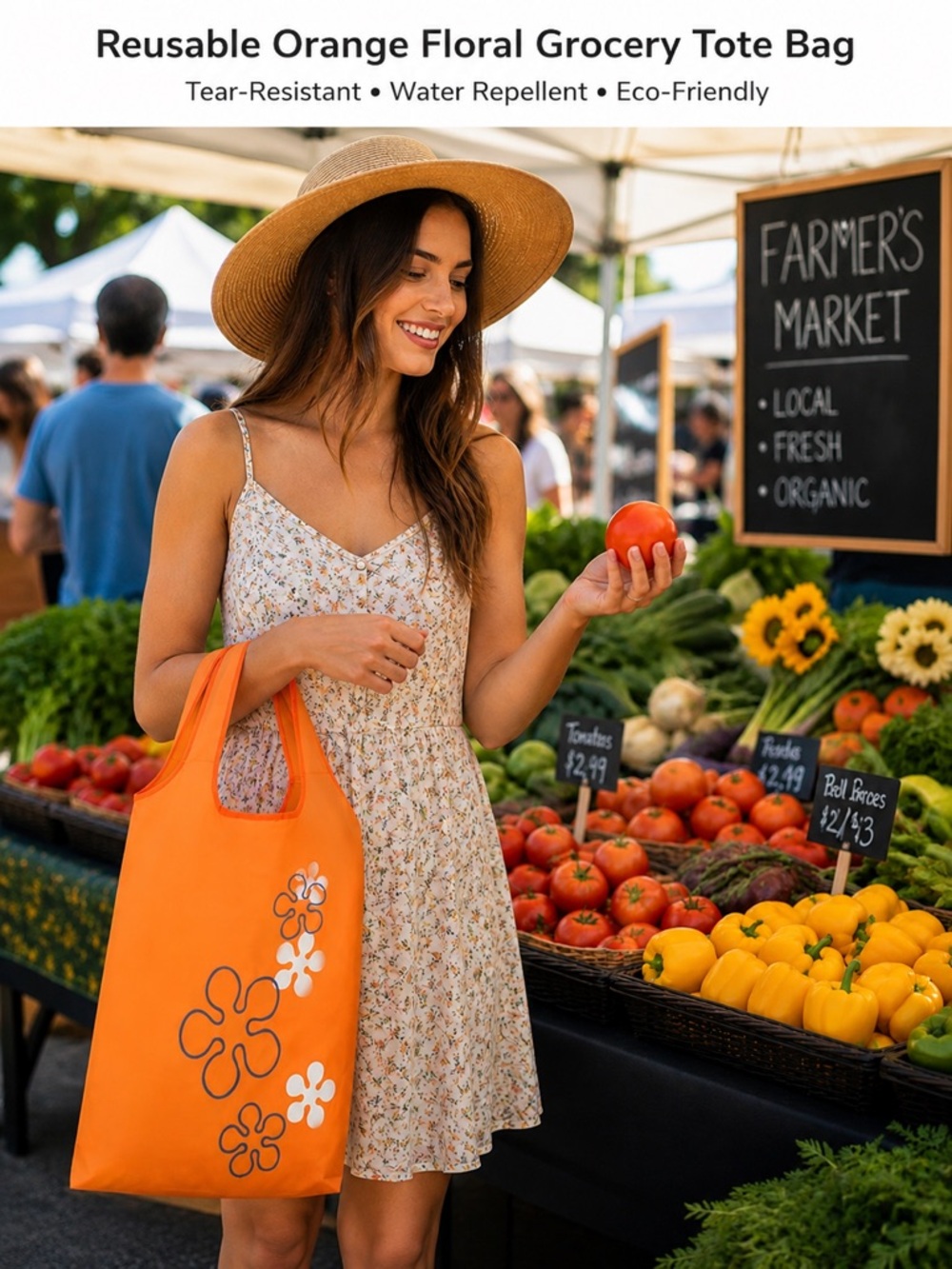 Pick One - Foldable Fruit Reusable Shopping Tote Bag with Carrying Pouch - Picture 5 of 7